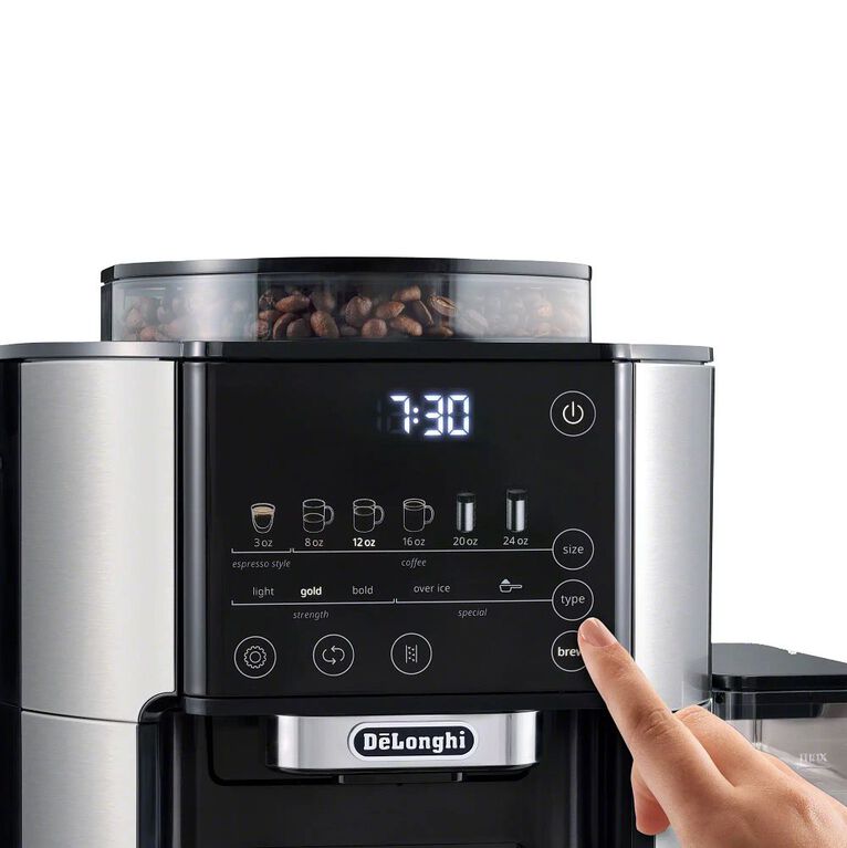 DeLonghi TrueBrew Automatic Coffee Machine - Stainless