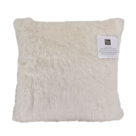 Nemcor Long Fur White 20"x 20" Cushion