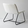 Maxwell White Lounge Chair  Bk Legs