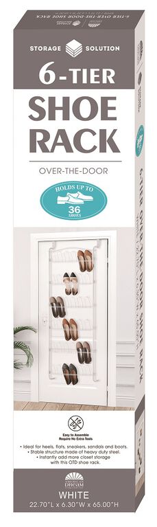 Storage Solution 6-Tier Over-the-Door Shoe Rack