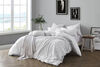 Swift Home  King Duvet Cover Set - Prewashed Yarn Dyed  Cotton, Ivory