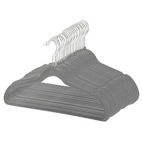 Westex 25-Pack Grey Velvet Non-Slip Hangers